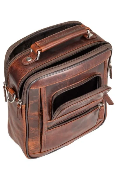 Mancini Men's Buffalo Double Compartment Bag In Brown