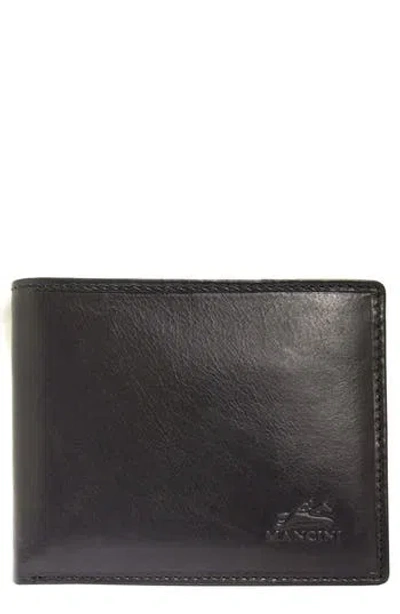 Mancini Boulder Left Wing Rfid Billfold Wallet In Black