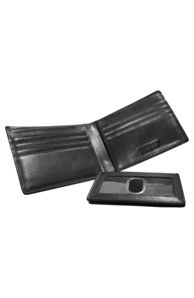 Mancini Boulder Left Wing Rfid Billfold Wallet In Black