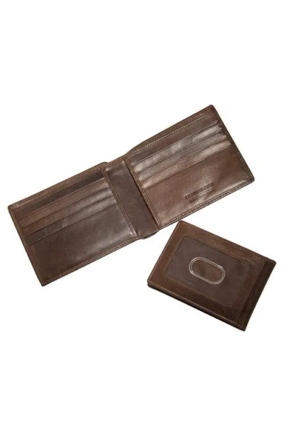 Mancini Boulder Rfid Billfold Wallet With Passcase In Brown