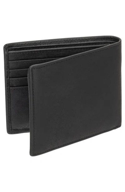Mancini Buffalo Rfid Wallet With Coin Pocket In Black