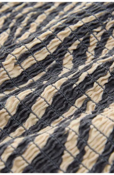 Next Asymmetric Sleeveless Shirred Top In Gray