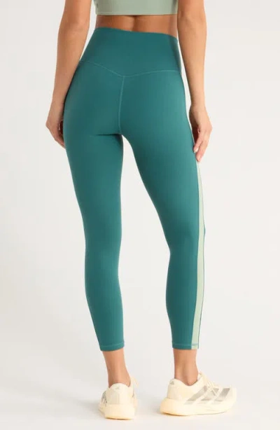 Zella Studio Luxe Colorblock High Waist 7/8 Leggings In Green