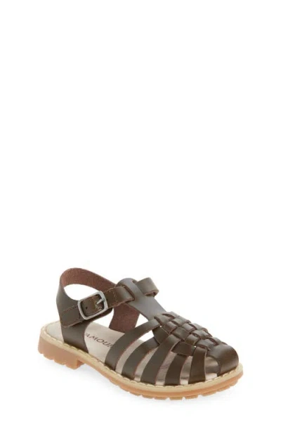 L'amour Kids' Avery Fisherman Sandal In Brown