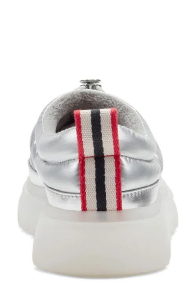 Hunter Madi Platform Puffer Slipper In Silver