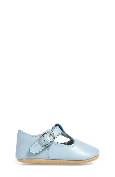 L'amour Kids' Elodie Scallop T-strap Flat In Blue