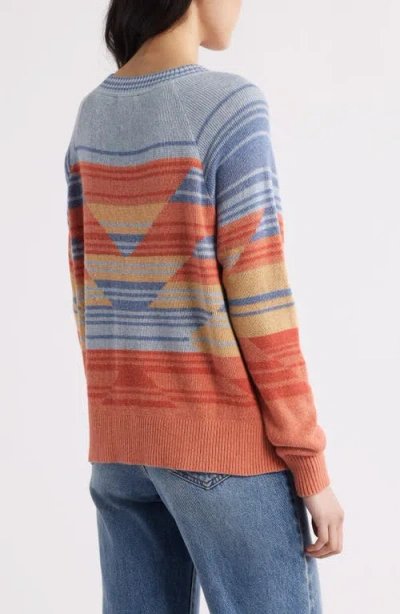 Pendleton Raglan Sleeve Cotton Sweater In Multi