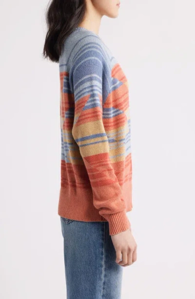 Pendleton Raglan Sleeve Cotton Sweater In Multi