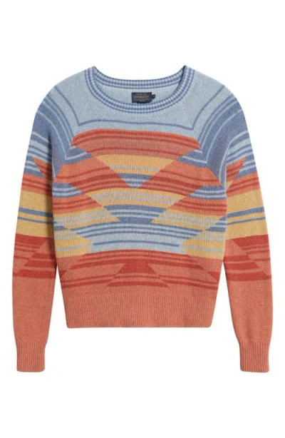 Pendleton Raglan Sleeve Cotton Sweater In Multi