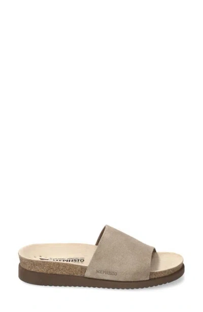Mephisto Hanik Slide Sandal In Gray