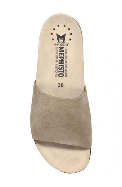 Mephisto Hanik Slide Sandal In Gray