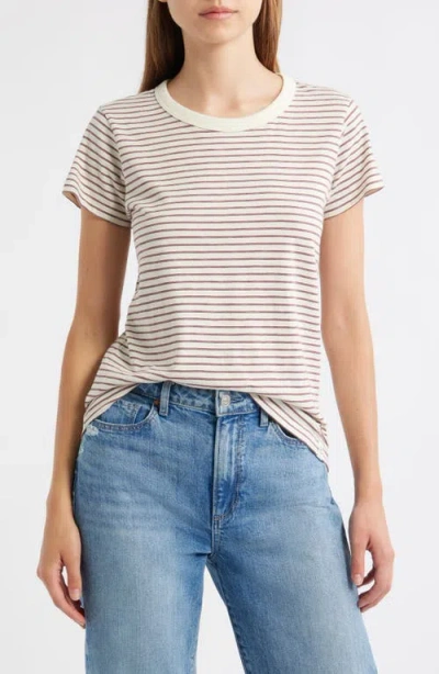 Rag & Bone The Slub Stripe T-shirt In Neutral