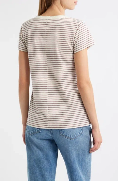 Rag & Bone The Slub Stripe T-shirt In Neutral