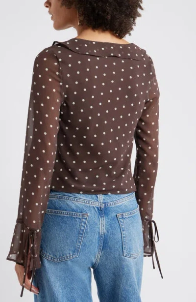 Open Edit Ruffle Chiffon Top In Multi