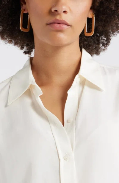 Open Edit Relaxed Fit Long Sleeve Button-up Shirt In Neutral