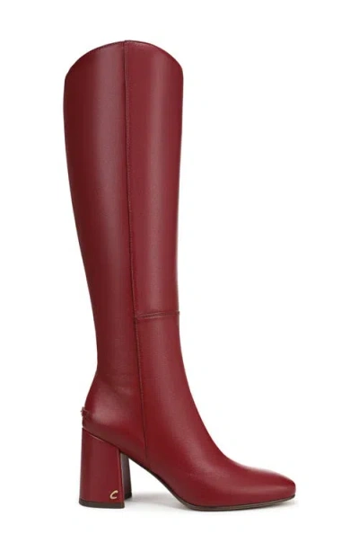 Circus Ny By Sam Edelman Women's Billie Wide-calf Knee-high Block-heel Dress Boots In Burgundy