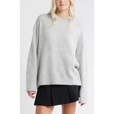Bp. Fuzzy Oversize Sweater In Gray