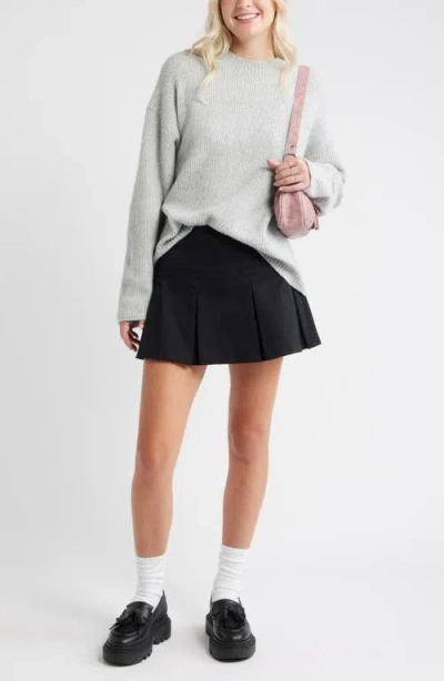Bp. Fuzzy Oversize Sweater In Gray