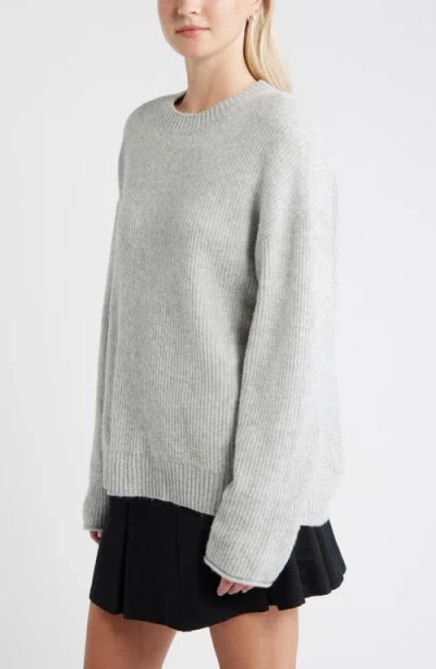 Bp. Fuzzy Oversize Sweater In Gray
