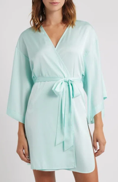 Open Edit Get Ready With Me Satin Robe In Blue