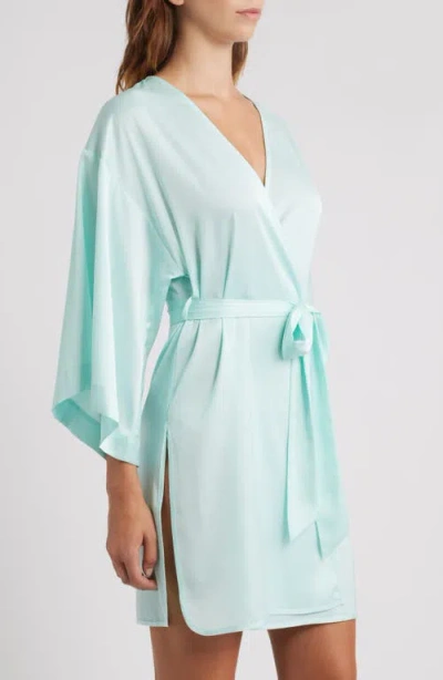 Open Edit Get Ready With Me Satin Robe In Blue