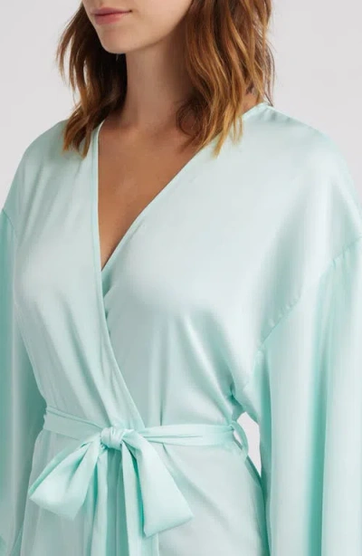 Open Edit Get Ready With Me Satin Robe In Blue