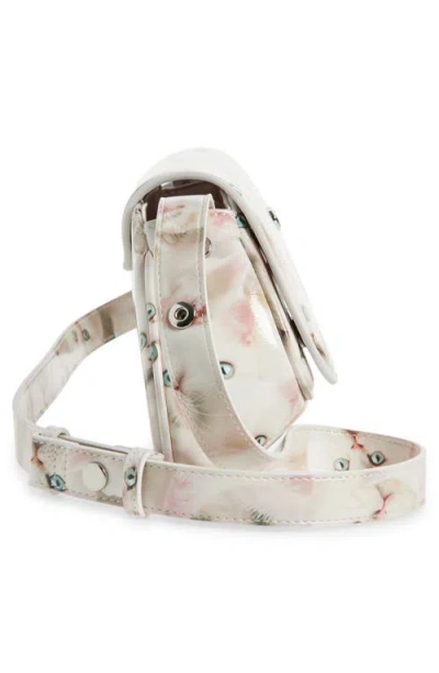 Diesel Play-shoulder Bag In Printed Glossy Pu In White