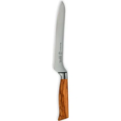 Messermeister Oliva Elite 8-inch Scalloped Offset Knife In Brown
