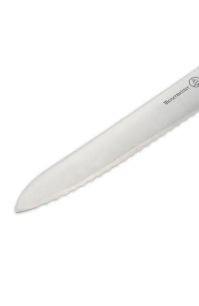 Messermeister Oliva Elite 8-inch Scalloped Offset Knife In Brown