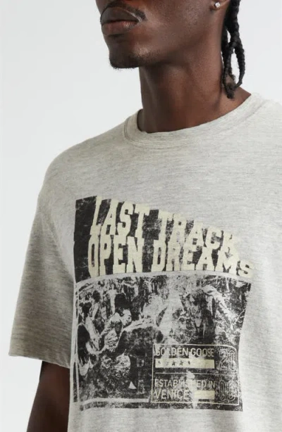 Golden Goose Regular Fit Vintage Treatment Slub Jersey T-shirt In Neutral