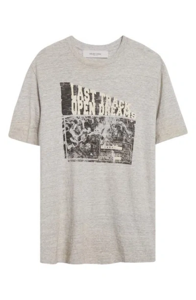 Golden Goose Regular Fit Vintage Treatment Slub Jersey T-shirt In Neutral
