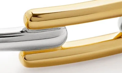 Monica Vinader Womens Gp Signature Link 18ct Yellow Gold Vermeil Slim Bangle In Gold