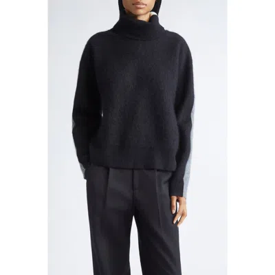 Zankov Junko Colorblock Merino Wool & Cashmere Sweater In Black