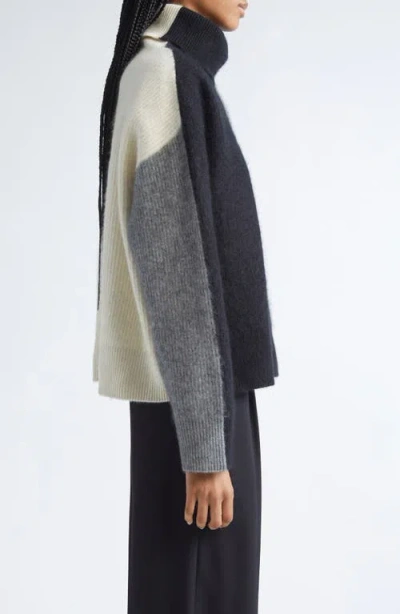 Zankov Junko Colorblock Merino Wool & Cashmere Sweater In Black