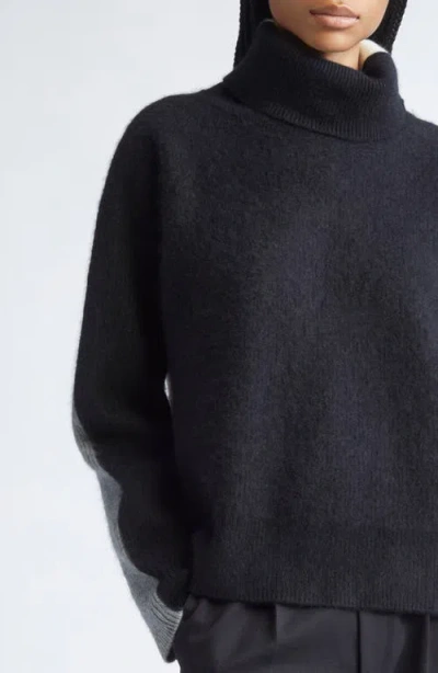 Zankov Junko Colorblock Merino Wool & Cashmere Sweater In Black