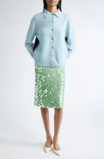 Zankov Andrew Merino Wool & Cashmere Cardigan In Blue