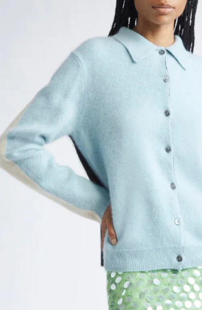 Zankov Andrew Merino Wool & Cashmere Cardigan In Blue