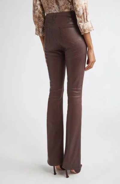 L'agence Ruth High Rise Bootcut Jean In Espresso Coated In Brown