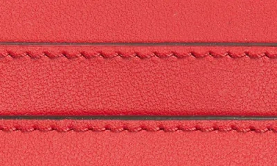 Versace Logo Leather Card Case In Red