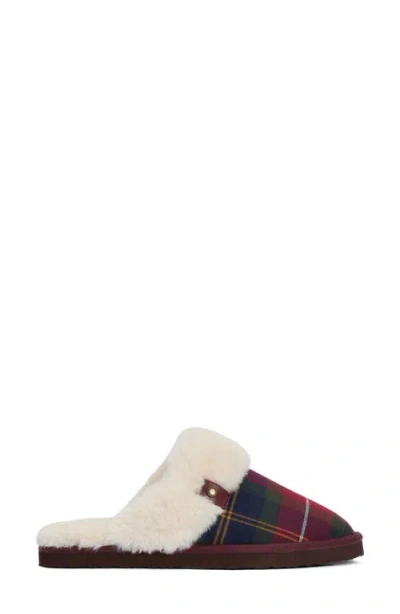 Barbour Claudia Faux Fur Lined Scuff Slipper In Multi