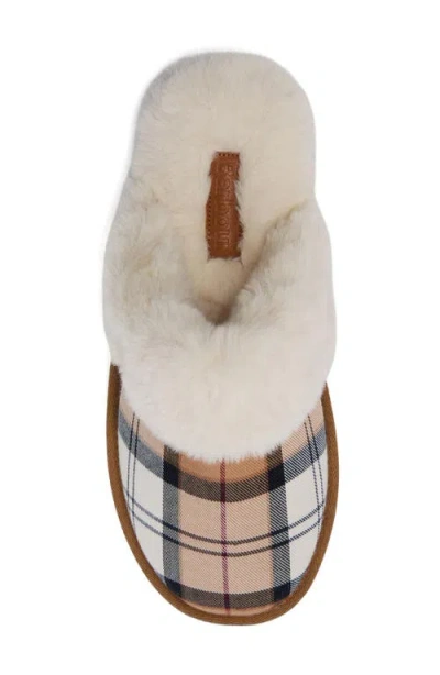 Barbour Claudia Faux Fur Lined Scuff Slipper In Multi