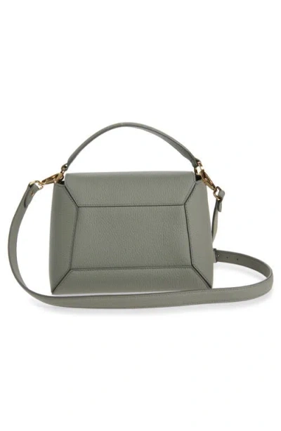 Strathberry Mosaic Grained Leather Top Handle Bag In Gray