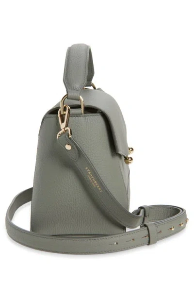Strathberry Mosaic Grained Leather Top Handle Bag In Gray