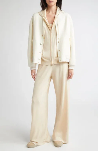 Eleventy Wool Varsity Jacket In Neutral