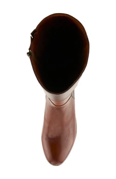 Spring Step Patchwork Knee High Boot In Brown