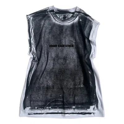 Simeon Farrar Women's White The Adore Each Other Raw Edge T-shirt In White