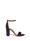 Sam Edelman Yaro Block Heel Sandal - Medium In Black Suede