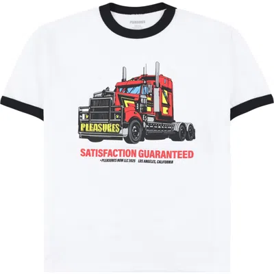 Pleasures Big Load Cotton Ringer T-shirt In White