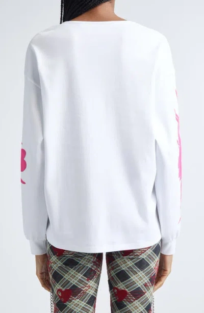 Chopova Lowena White Bashful Oversized Jersey T-shirt In Multi