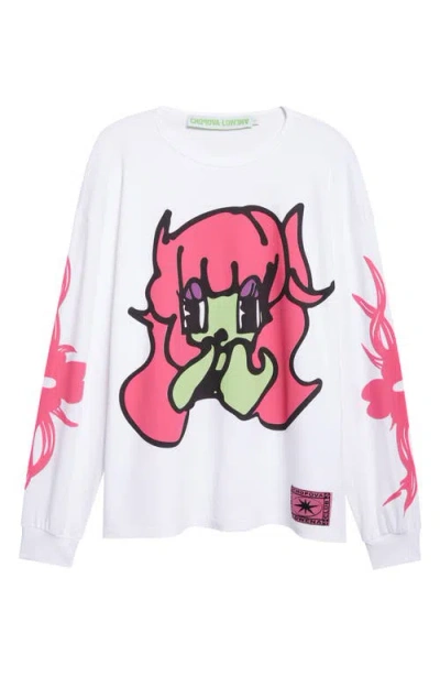 Chopova Lowena White Bashful Oversized Jersey T-shirt In Multi